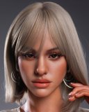 MD DOLL 150cm A-cup Flat Chest M1 Susan Head Full Silicone Sex doll Cute Bun Hairstyle