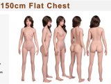 MD DOLL 150cm A-cup Flat Chest M1 Susan Head Full Silicone Sex doll Cute Bun Hairstyle