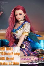 MD DOLL 150cm E-cup Medium Chest M8 Amelia Head Full Silicone Sex Doll  Pink Hair Singer Outfit