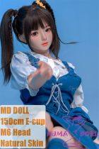 MD DOLL 150cm E-cup Medium Chest M6 Theresa Head Full Silicone Sex Doll  in Denim Outfit