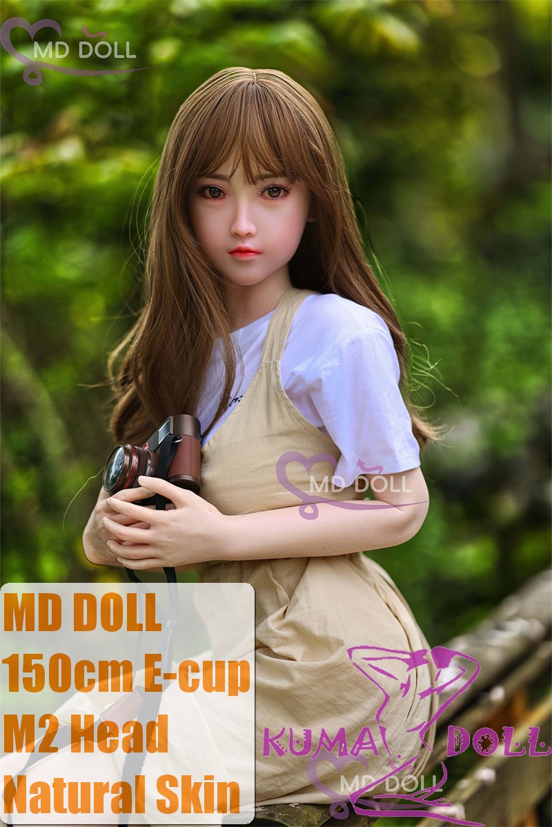 MD DOLL 150cm E-cup Medium Chest M2 Angela Head Full Silicone Sex Doll in Casual Outfit