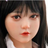 MLW Doll Sex Doll 87cm A-cup Yuu Head Full Silicone Torso in White Dress, and Pink Rope Bondage