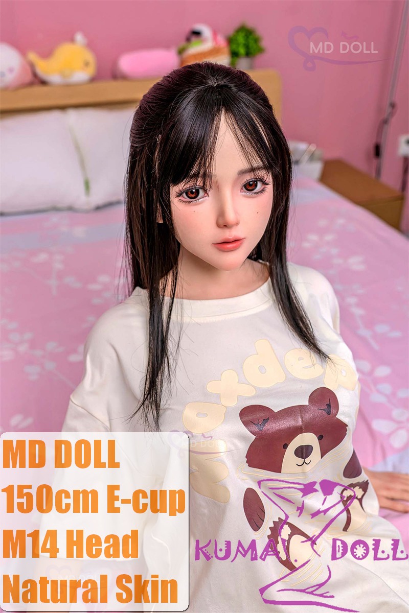 MD DOLL 150cm E-cup Medium Chest M14 Poppy Head Full Silicone Sex Doll in Bear Pajamas