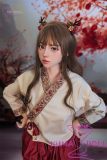 Medium chest doll deer hairpin close-up