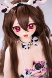 XYGO 140cm F-cup Moolia PVC Head+ TPE Body Anime Doll in Cow Outfit