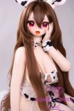 XYGO 140cm F-cup Moolia PVC Head+ TPE Body Anime Doll in Cow Outfit