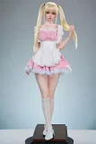 ROSE IDOL 80cm Rose003 Head Full Silicone Sex doll Mini Lifelike Doll Pink Dress