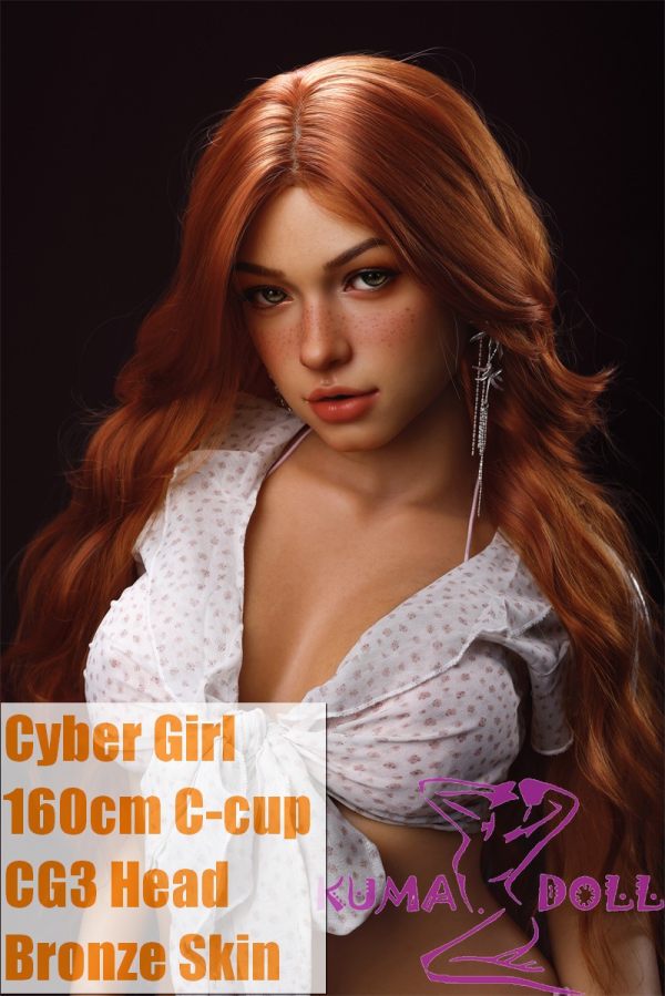 Cyber Girl 160cm C-cup CG3 Head Full Silicone Sex Doll in Denim Jeans