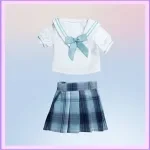 MW Girl Anime Sex Doll 70cm #008 Head – Black-Haired Mini Doll in Cute Maid Outfit