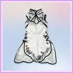 MW Girl Anime Sex Doll 70cm #008 Head – Black-Haired Mini Doll in Cute Maid Outfit