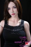 SHEDOLL 167cm C-cup Tala Head Silicone Head Body Material Customizable in Black Dress