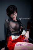 LACE DOLL 168cm D-cup Wanbing Head Sex Doll Silicone Head Body Material Customizable in Red Dress