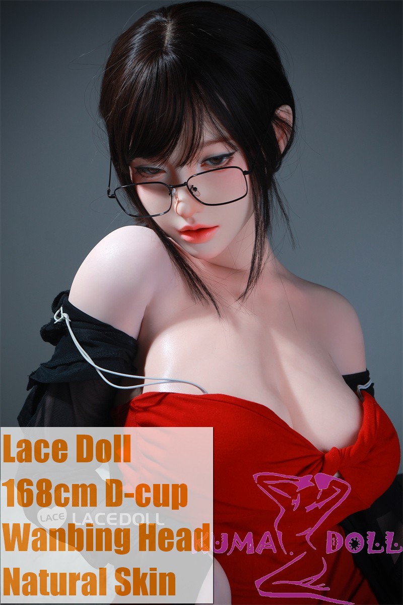 LACE DOLL 168cm D-cup Wanbing Head Sex Doll Silicone Head Body Material Customizable in Red Dress
