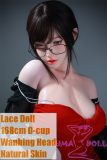 LACE DOLL 168cm D-cup Wanbing Head Sex Doll Silicone Head Body Material Customizable in Red Dress