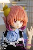 Vinyl head anime doll closeup makeup
