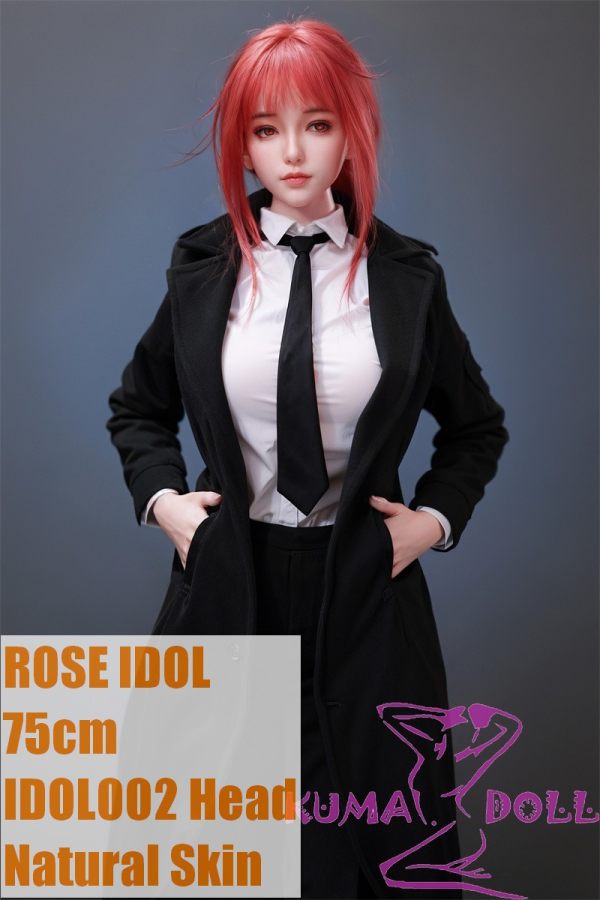 【Pre-sale 199 sets】ROSE IDOL 75cm IDOL002 Head Full Silicone Sex doll Mini Lifelike Doll Black Coat Outfit