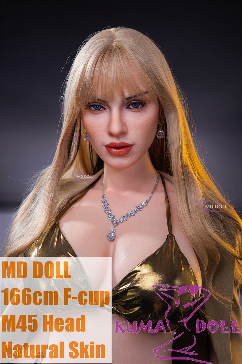 MD DOLL 166cm F-cup M45 Jennifer Head Full Silicone Sex Doll Champagne Bikini