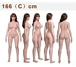 MD DOLL 166cm F-cup M45 Jennifer Head Full Silicone Sex Doll Champagne Bikini
