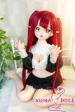 Red hair anime sex doll full view