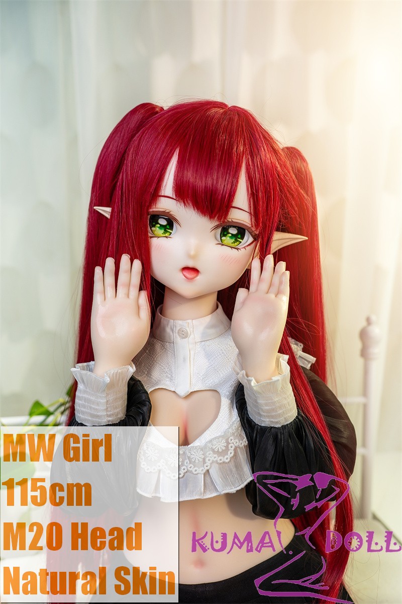 MW Girl Anime Sex Doll 115cm M20 Silicone Head Succubus Style Black Mini Skirt