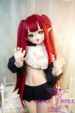 MW Girl Anime Sex Doll 115cm M20 Silicone Head Succubus Style Black Mini Skirt