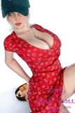Firefly Diary 160cm G-cup Mary Head Full Silicone Sex Doll With Body Make-up in Black Bodysuit