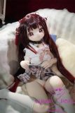 Anime doll sitting pose pink outfit