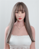 FANREAL 168 cm F-Cup Kelly Head Full Size Lifelike Silicone Sex Doll Real Skin Texture Red Lingerie