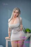 White dress silicone doll elegant portrait
