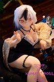 MW Girl Anime Sex Doll 115cm S33 PVC Head – Black Slip Dress