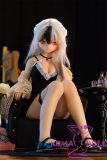 White long hair anime sex doll portrait
