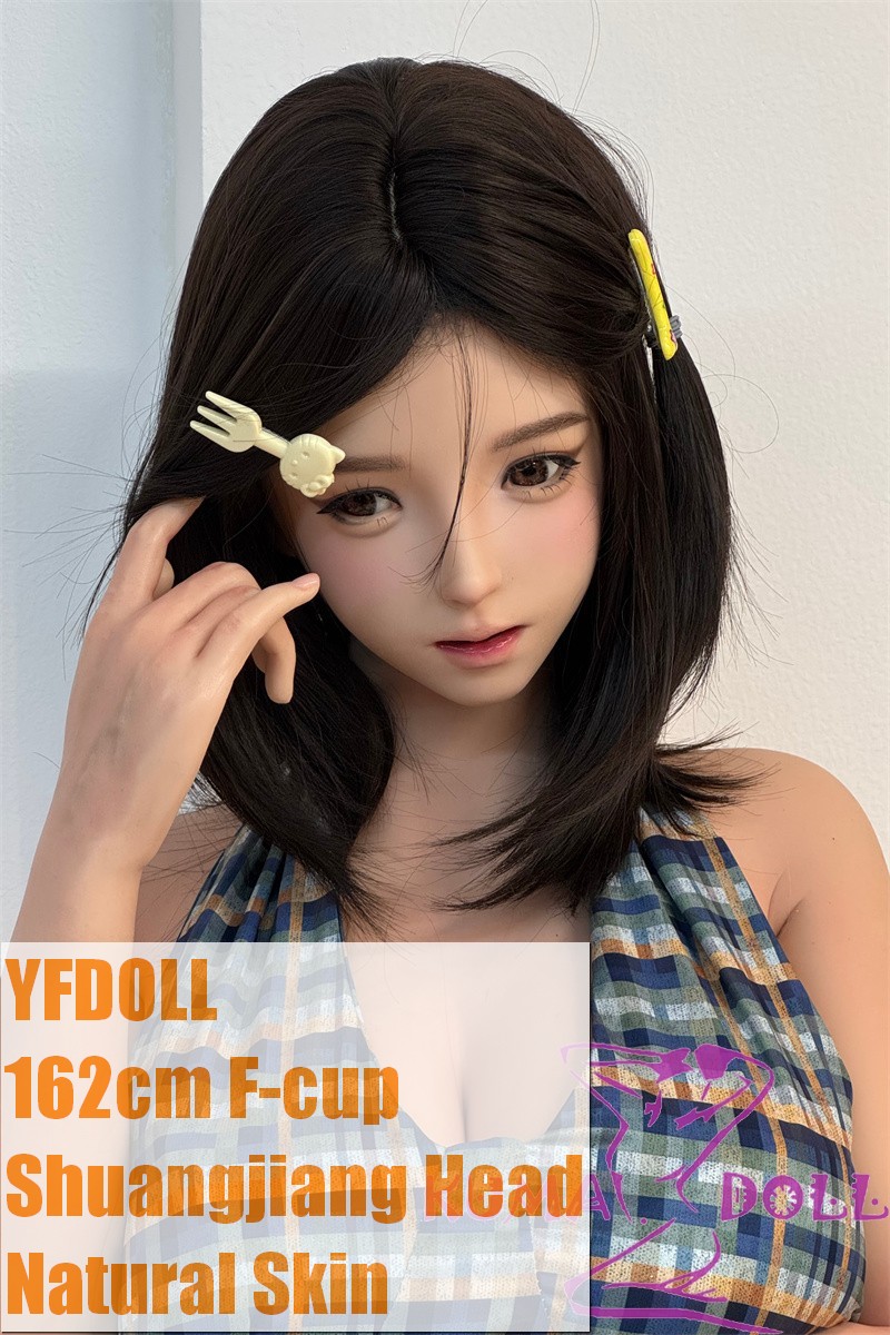 YFDOLL 162cm F-cup Shuangjiang Head Full Silicion Sex Doll Striped Camisole