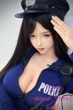 Close up face makeup silicone doll