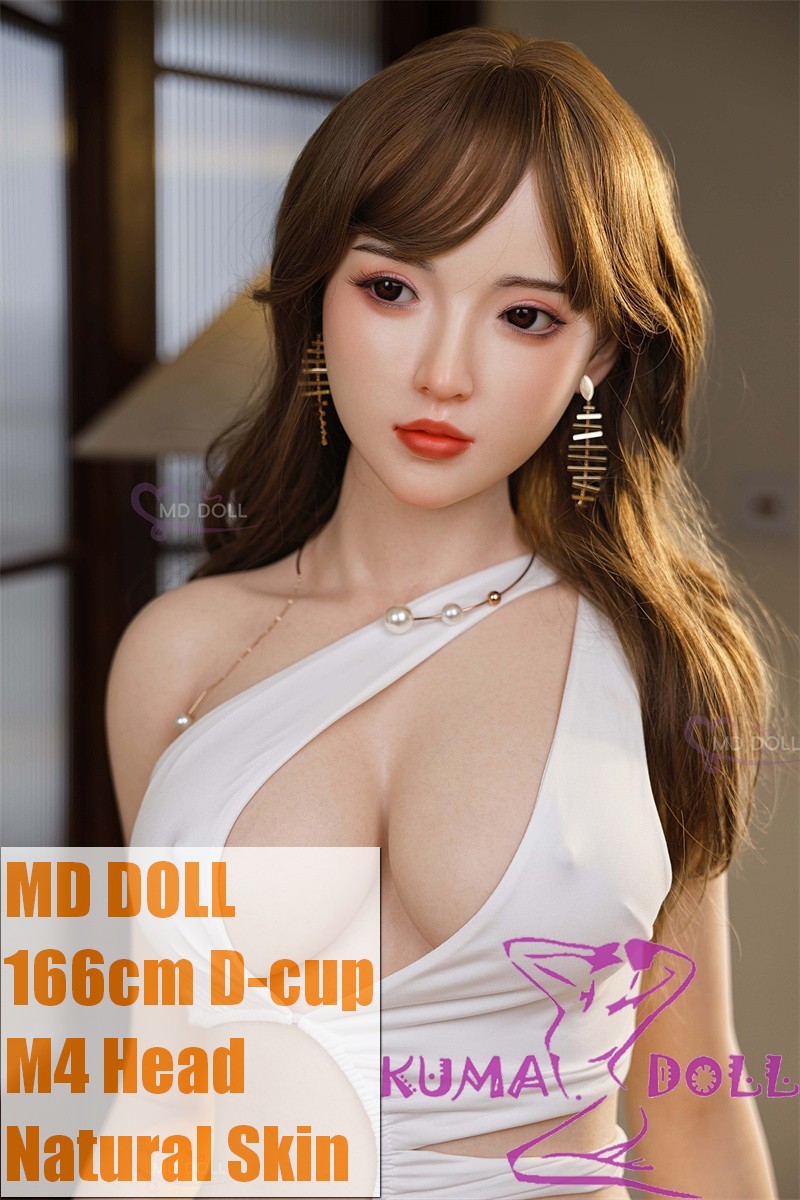 MD DOLL 166cm D-cup M4 Kelly Head Full Silicone Sex Doll White Dress