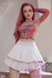 Pink long hair realistic love doll