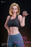 ROSE IDOL 75cm Ella Head Full Silicone Sex Doll Mini Doll Cosplay from Dragon Ball Android 18