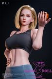 ROSE IDOL 75cm Ella Head Full Silicone Sex Doll Mini Doll Cosplay from Dragon Ball Android 18