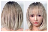 【Artist Makeup 】Top Sino Doll 171cm D-cup T39 Head Artist Makeup Head RRS+ Makeup selectable White Knit Outfit