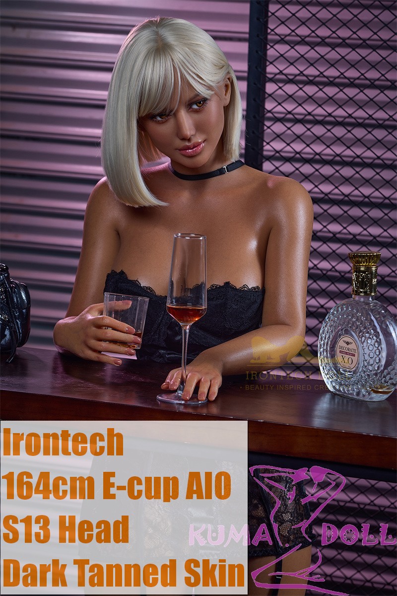 Irontech Doll Full silicone Seamless Love Doll 164cm E-cup S13 Head Dark Tanned Skin