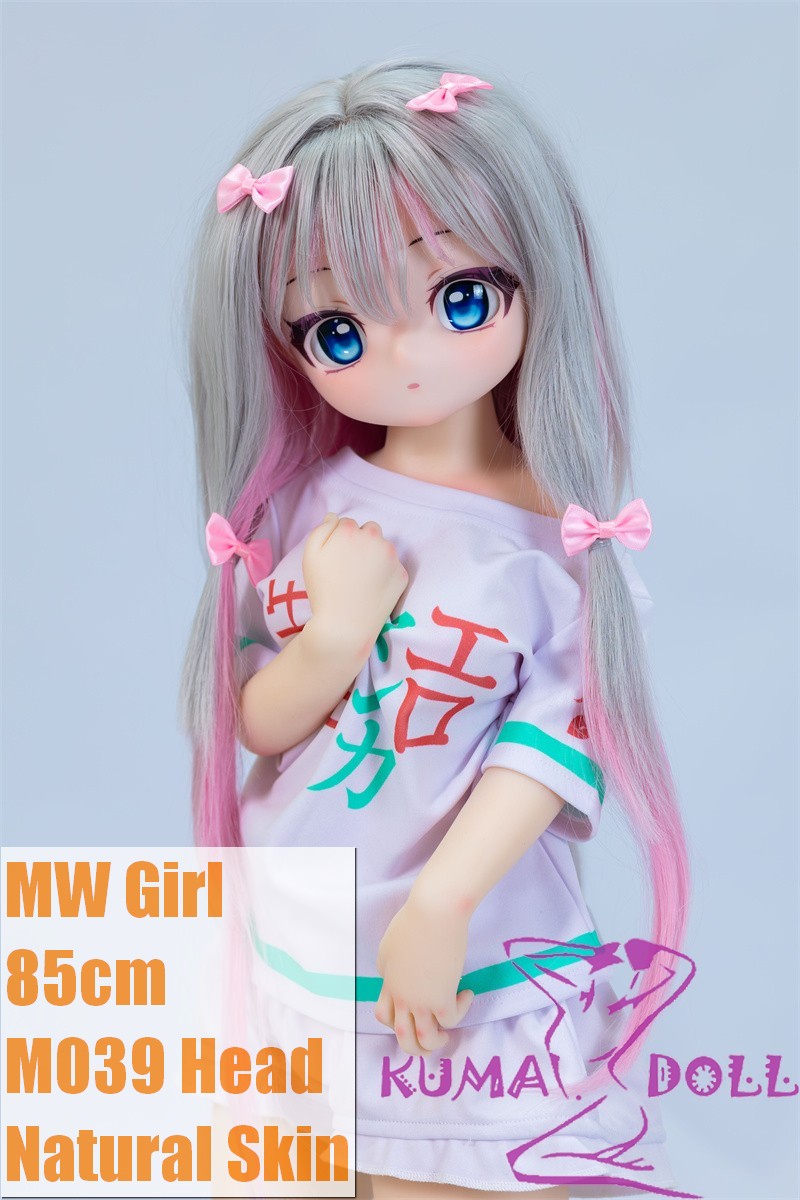MW Girl Anime Sex Doll 85cm M039 Head in Grey Pink Hair