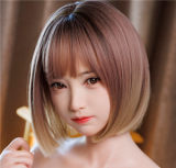 FANREAL 155cm/5ft1 F-Cup Kelly Head Full Size Lifelike Silicone Sex Doll with Real Skin Texture Black Dress