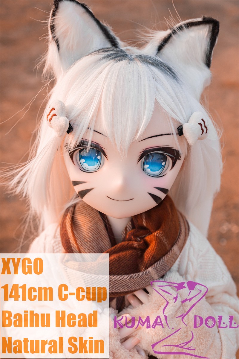 XYGO 141cm C-cup Baihu Silicone Head + TPE Body Anime Doll White Tiger Girl