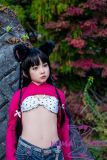 J-cute Doll 133cm AA-cup AGB08 Head Sex Doll Full Silicone Material in Pink Top & Jeans Outfit