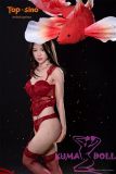 【Artist Makeup 】Top Sino Doll 165cm D-cup T48b Head Artist Makeup Head RRS+ Makeup selectable Seamless Body Red Dress