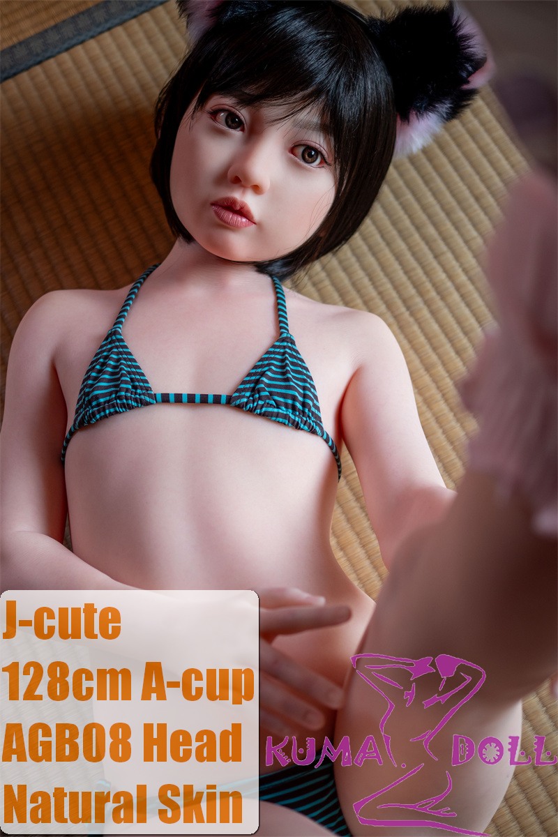 J-cute Doll 128cm A-cup AGB08 Head Sex Doll Full Silicone Material in Green Bikini