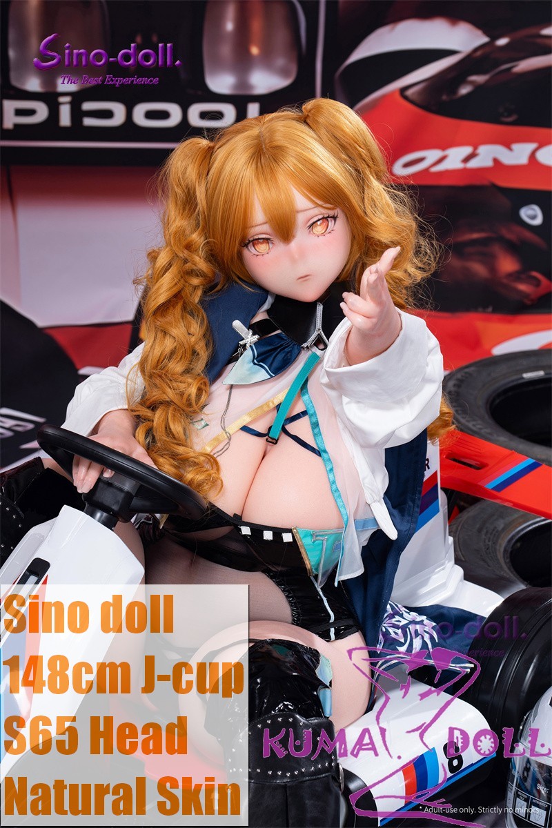 Sino Doll Soft-Max 148cm J-cup Silicone Sex Doll with Head S65 Racing girl Yellow Twin Tails