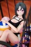 Anime doll sitting pose sporty style