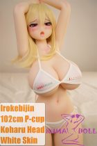 Irokebijin S-TPE Sex Doll 102cm P-cup Koharu Head in White Bikini