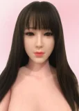 Real Girl 141cm A-Cup M7 Head Full Silicone Doll Adult Love Doll in Pink Swimsuit