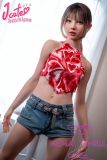J-cute Doll 153cm B-cup AGE01 Head AIO Full Silicone Love Doll in Red Camisole outfit